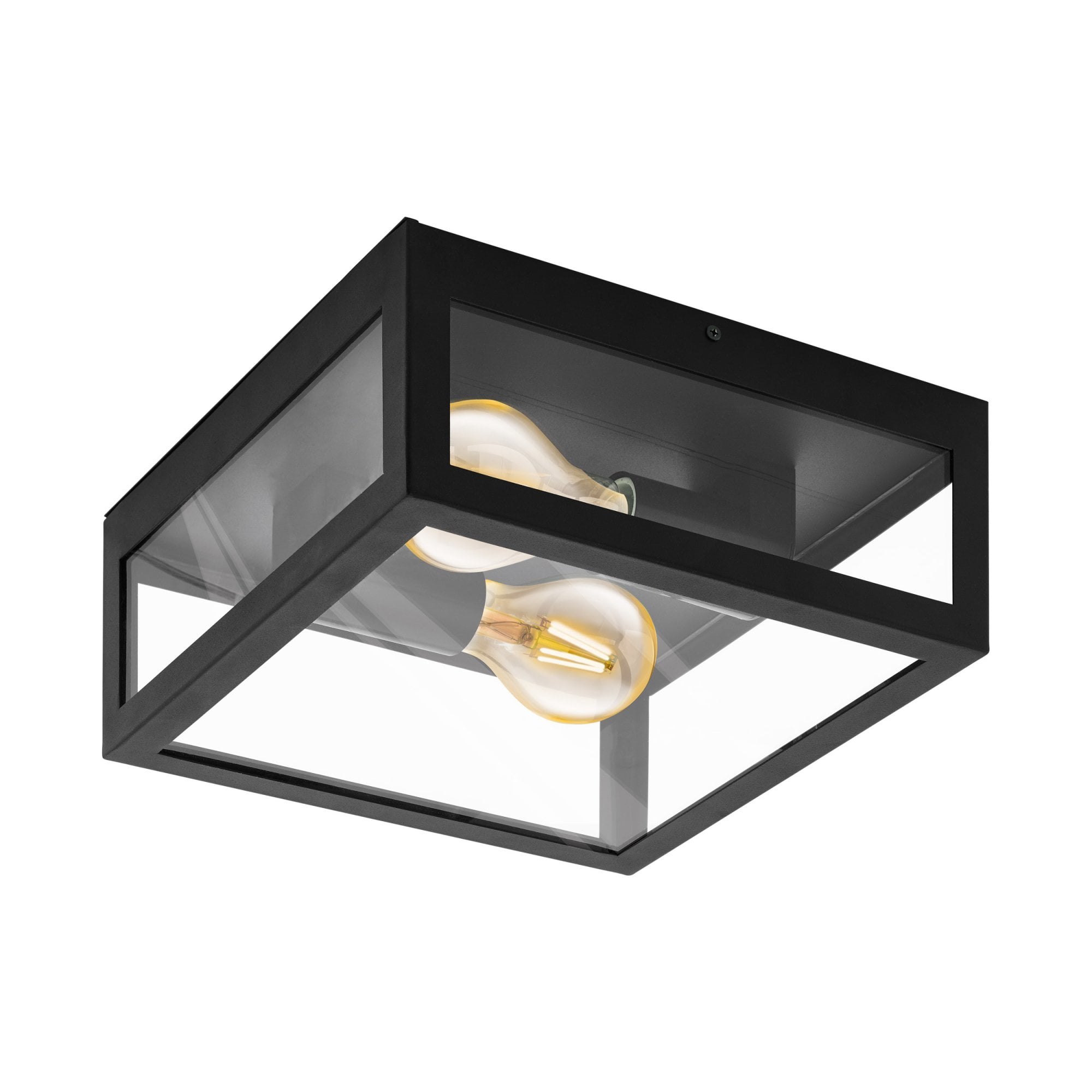 EGLO 900845 PALMITAL LED Wall/ceiling Light 11W Black Satinised Warm White Ip44 1350 Lm Wall Lamps Ce 35669249