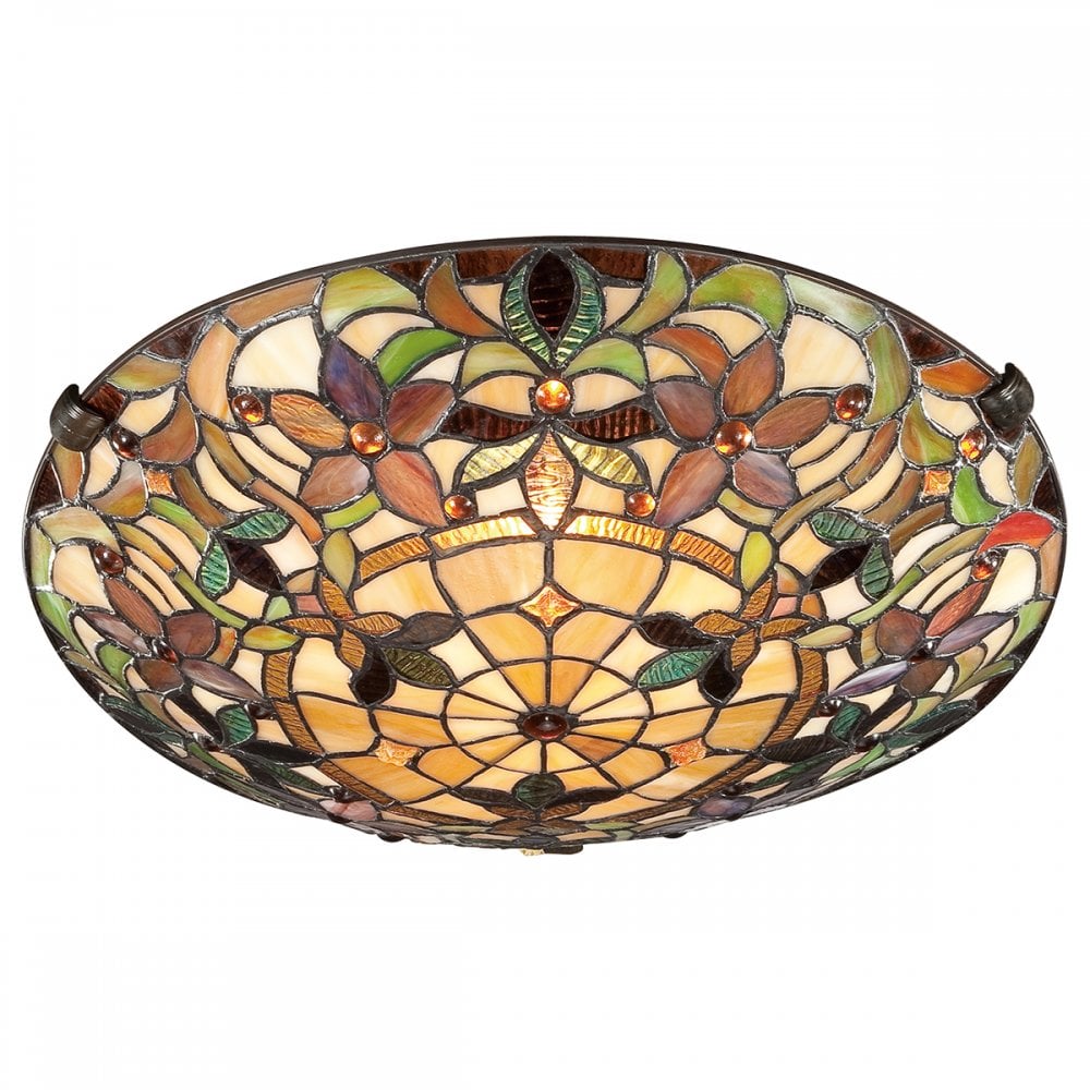 Quoizel Tiffany Kami Flush Ceiling Mount Light | Dusk Lights – Dusk ...