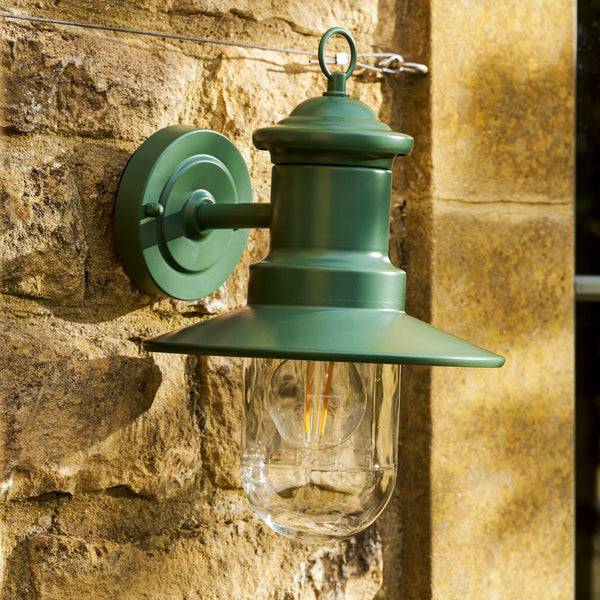 Classic Ships Exterior Wall Light in Thistle Green