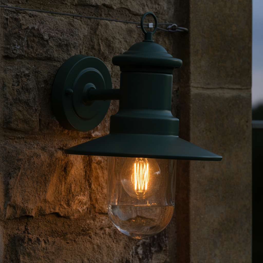 Classic Ships Exterior Wall Light in Thistle Green