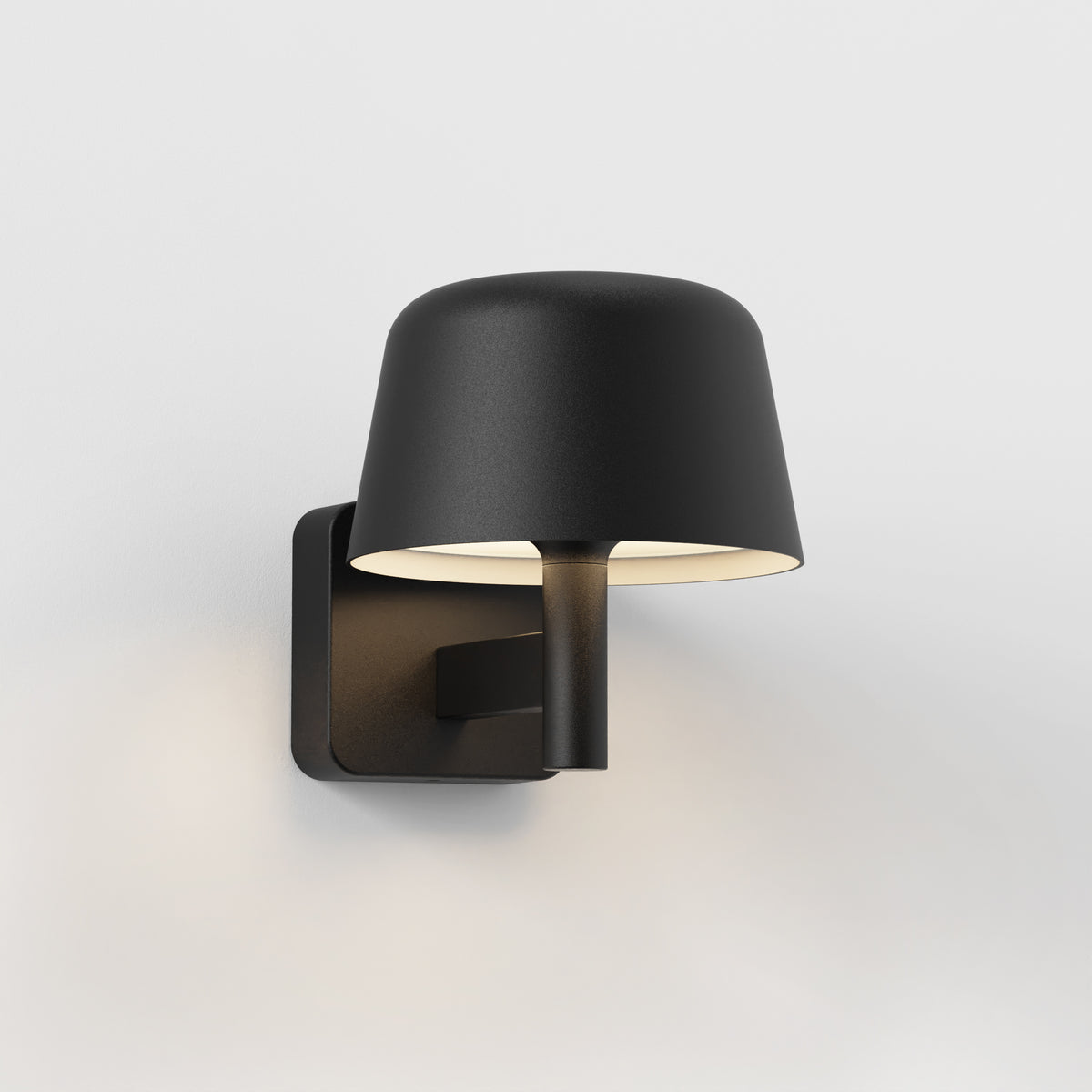 Nomad Lantern Exterior LED Wall Light in Textured Black