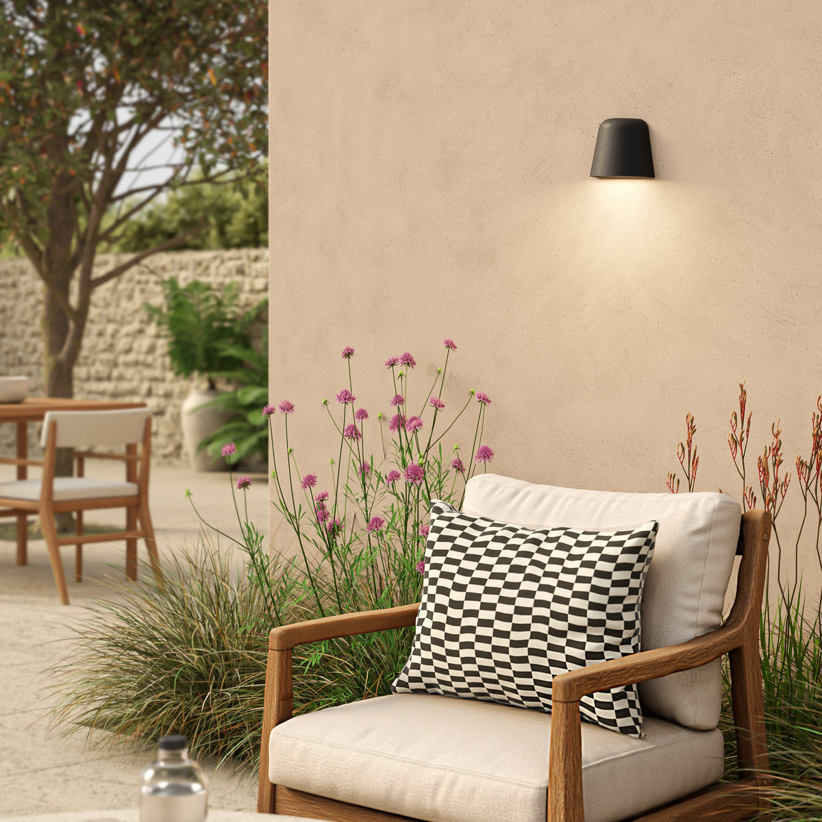 Nomad 115 Exterior LED Wall Light in Textured Black