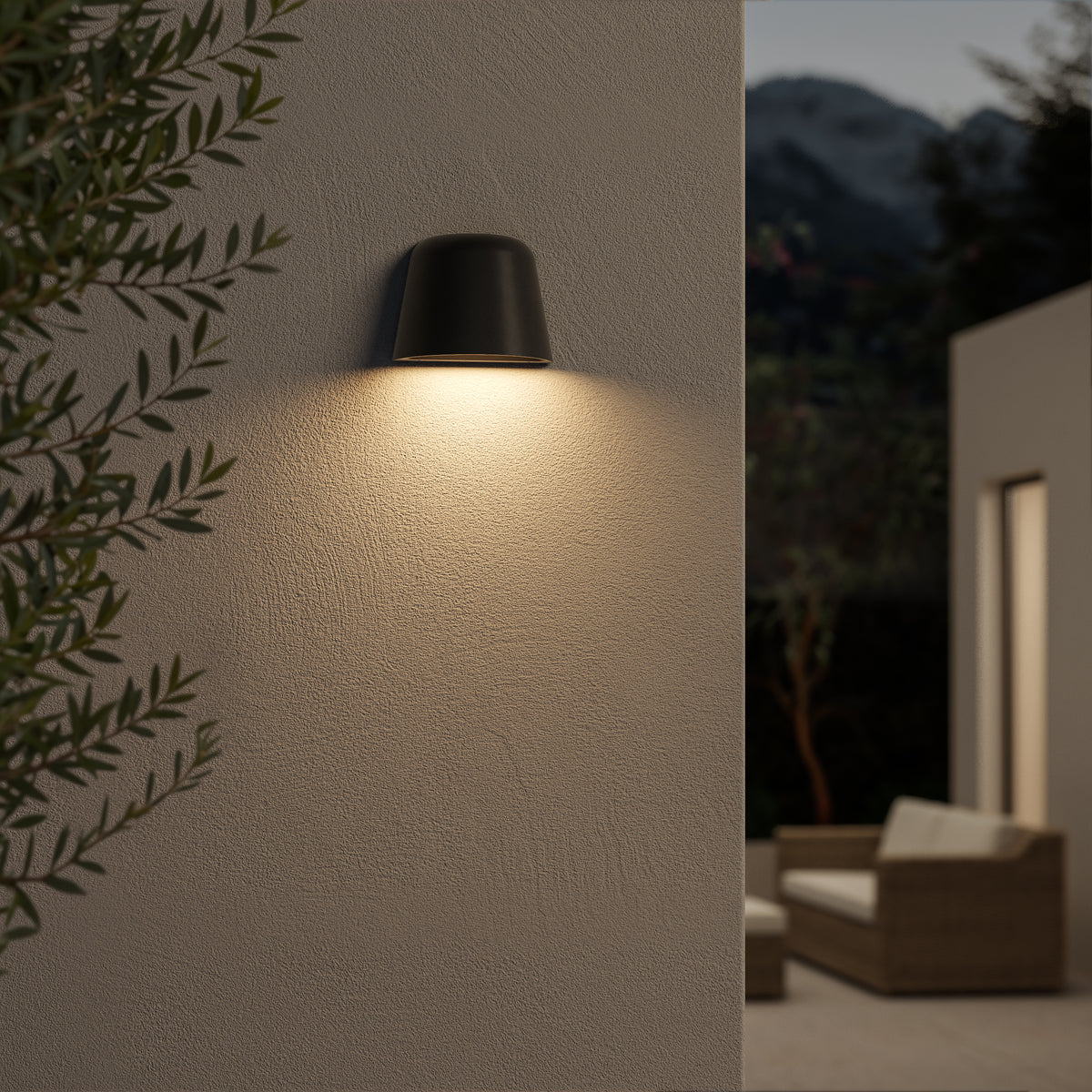 Nomad 115 Exterior LED Wall Light in Textured Black