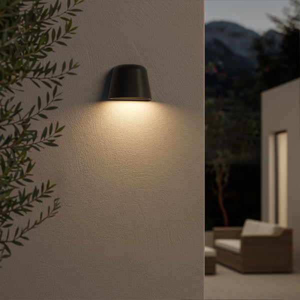 Nomad 115 Exterior LED Wall Light in Textured Black
