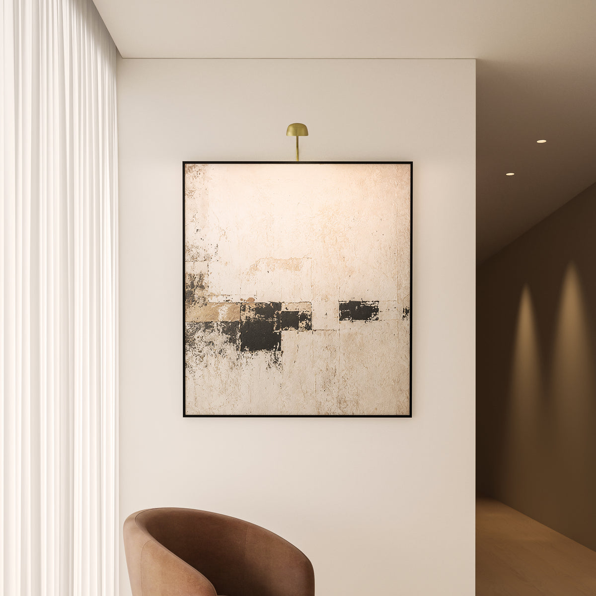 Monet 250 LED Picture Light in Matt Brushed Brass