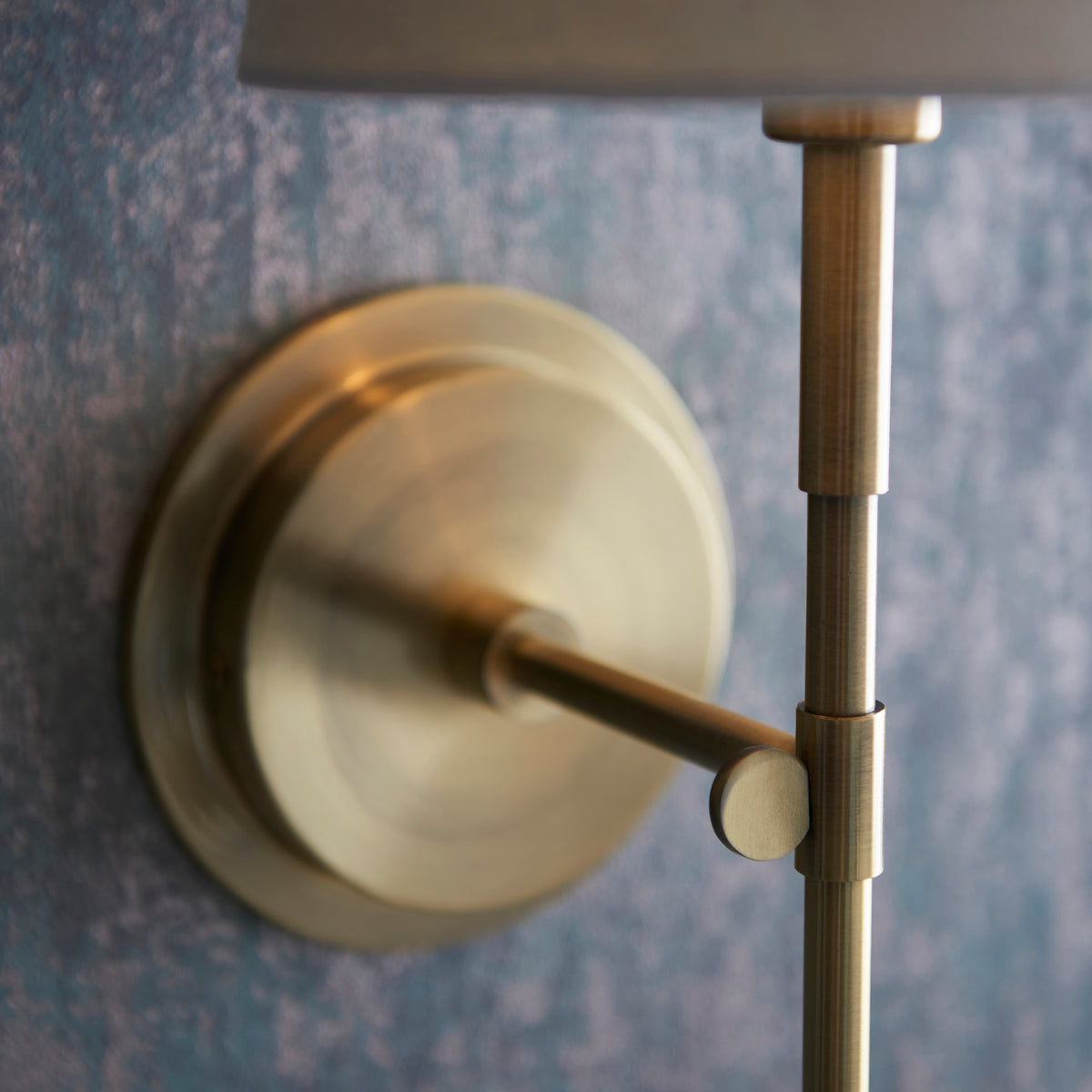Rennes Single Wall Light in Antique Brass with Ivory 20cm Cici Shade