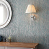 Rennes Single Wall Light in Bright Nickel with Pleated Cream 26cm Carla Shade