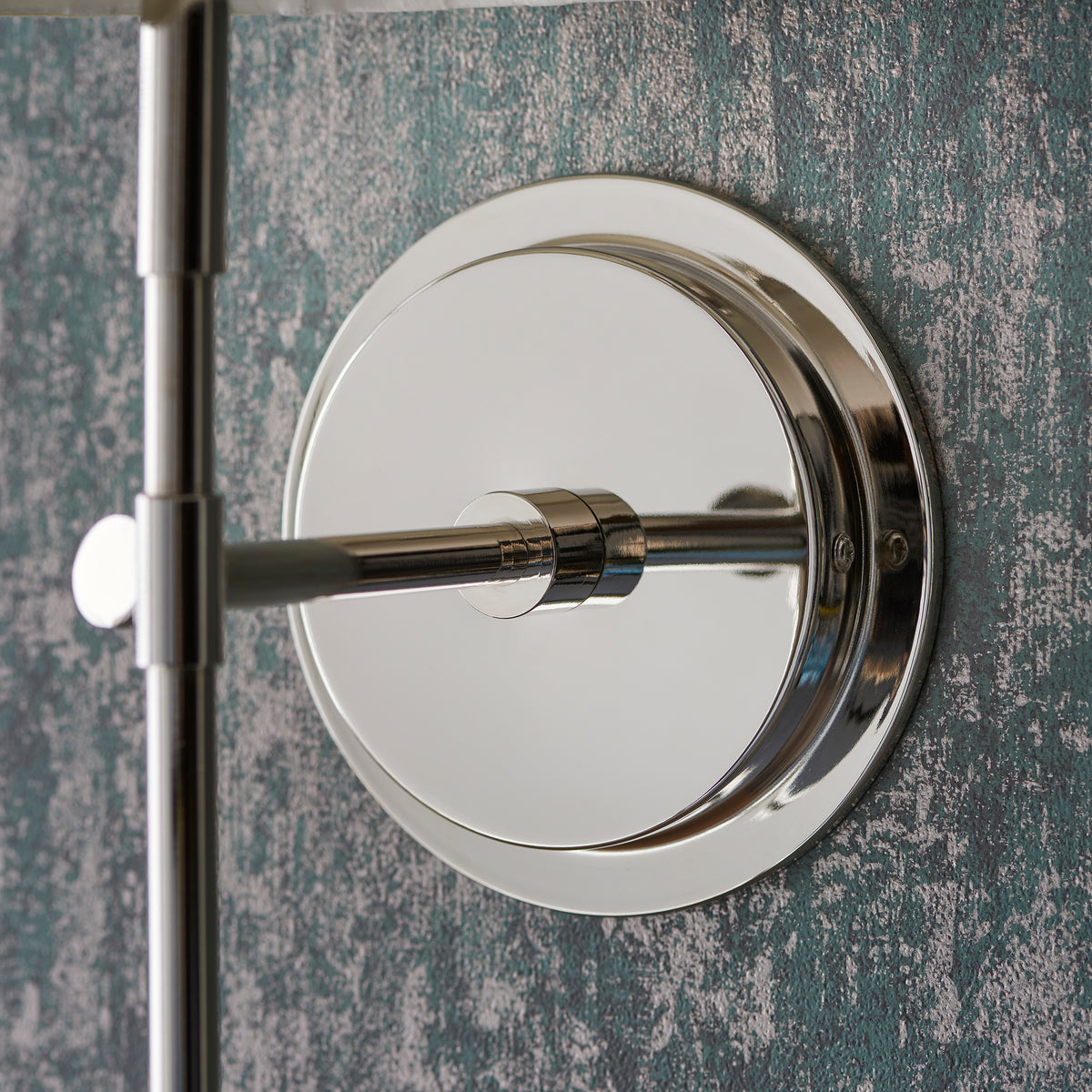 Rennes Single Wall Light in Bright Nickel with Ivory 20cm Cici Shade