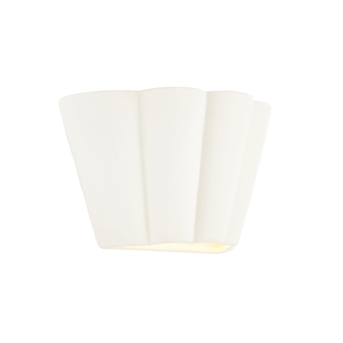 Babylon Wall Washer in Unglazed Scalloped Edge Ceramic