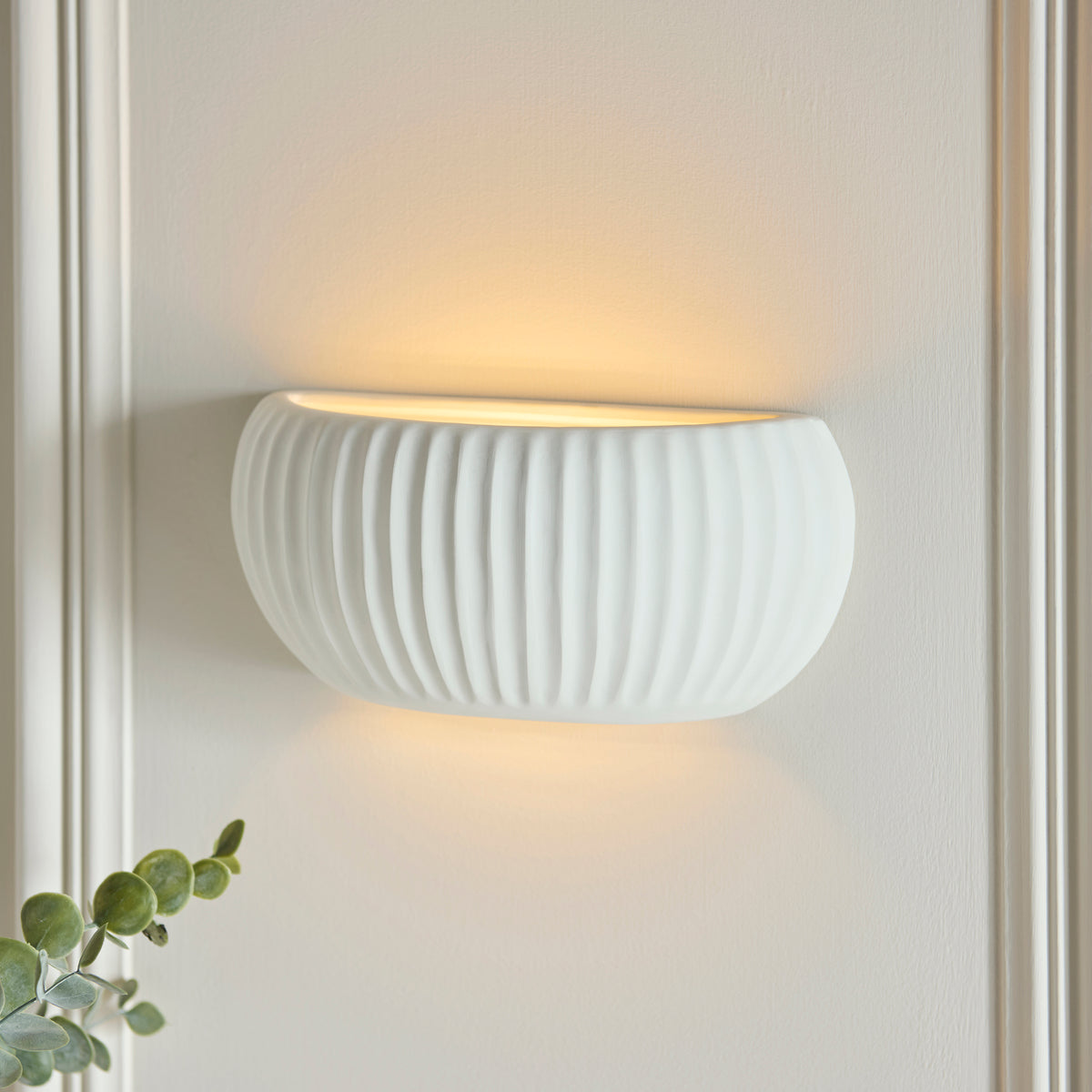 Witham Wall Washer in Unglazed Ceramic