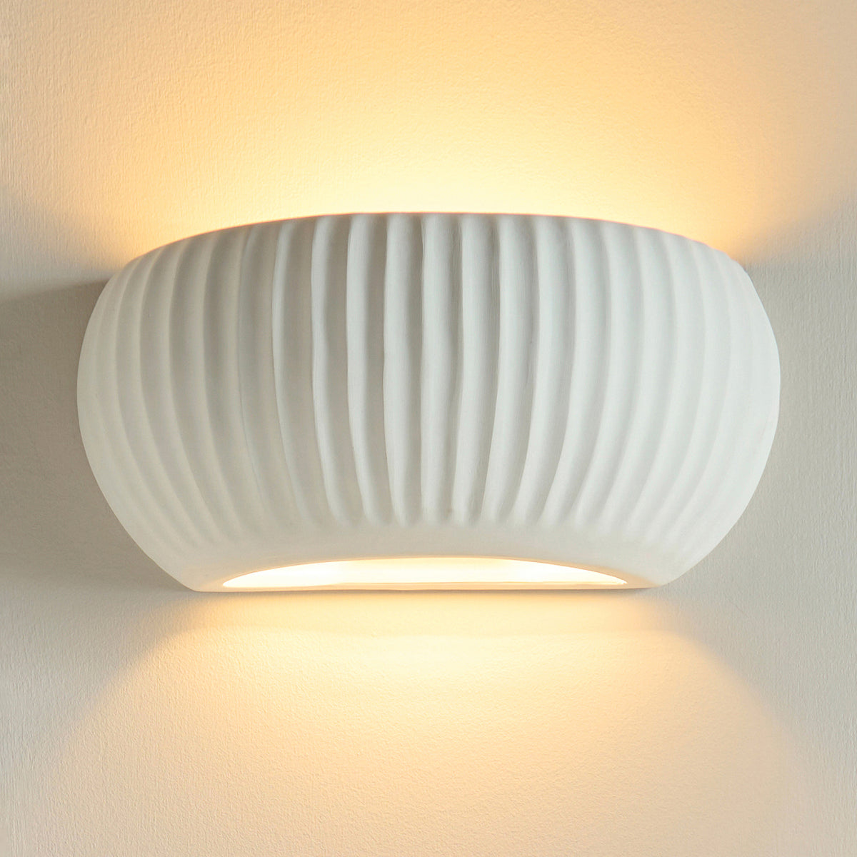 Witham Wall Washer in Unglazed Ceramic