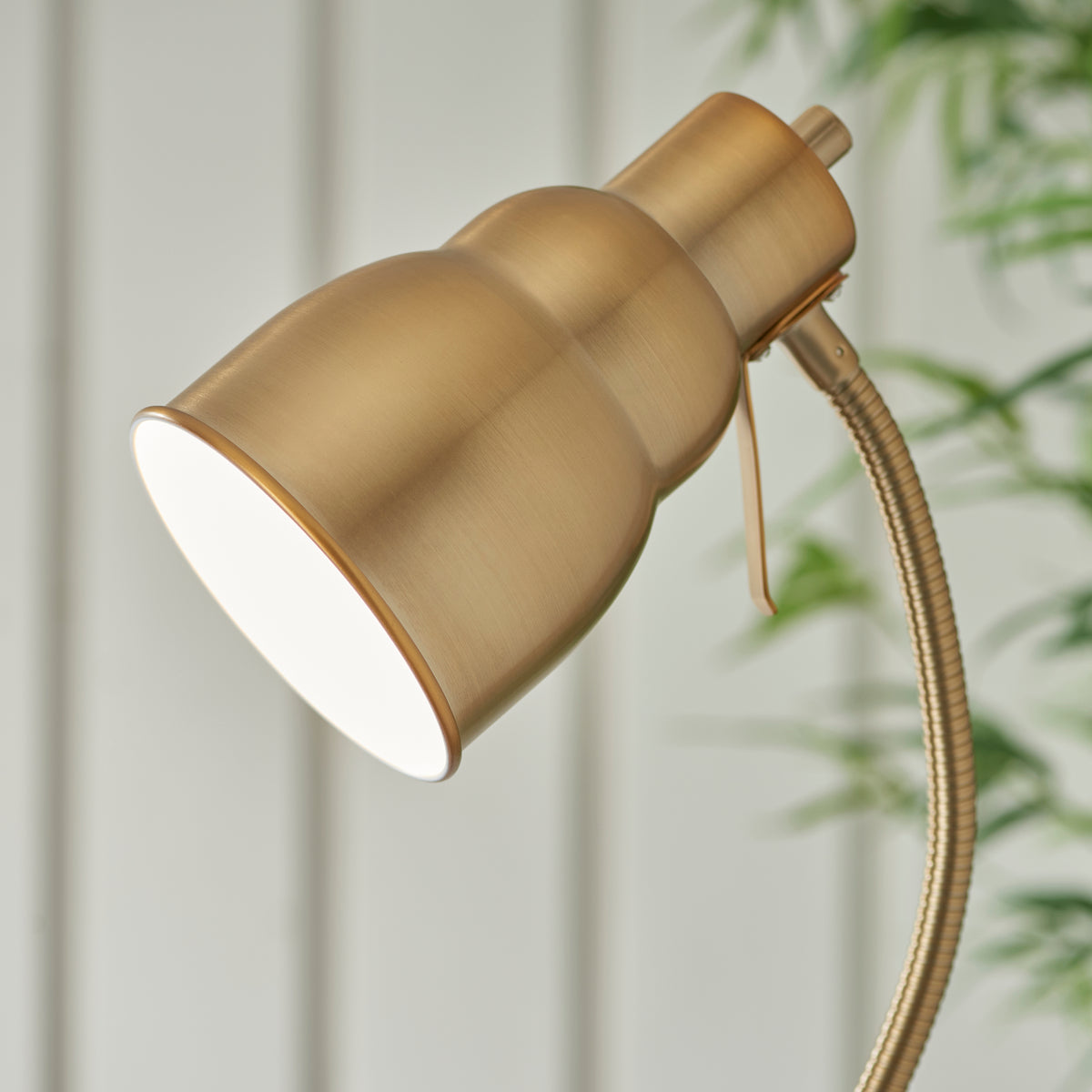 Classic Flexi Reader Floor Lamp in Brushed Aged Brass