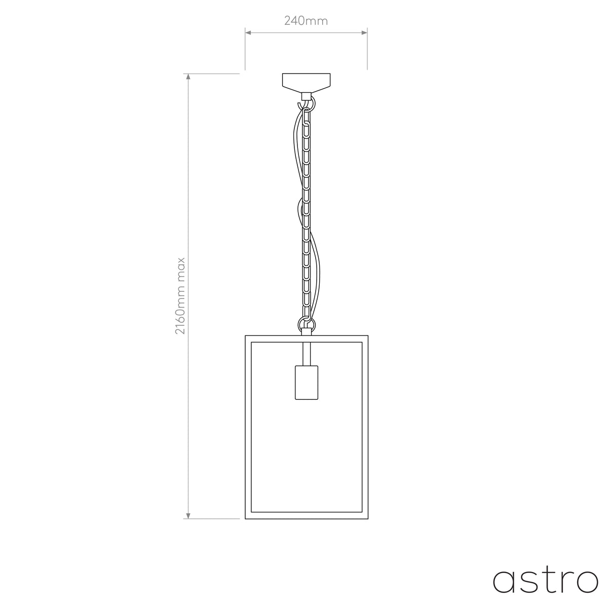 Homefield 360 Exterior Pendant Light in Textured Black