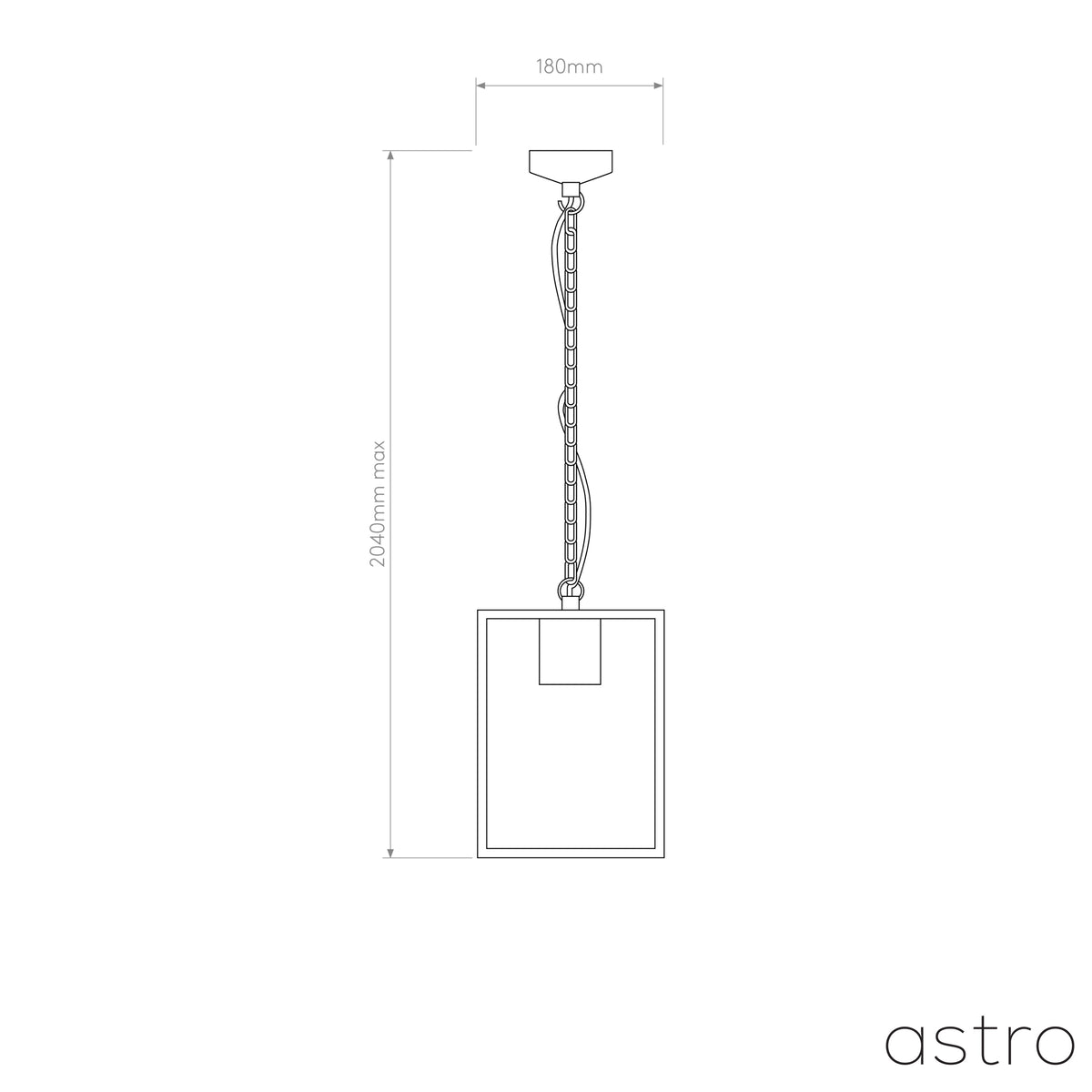 Homefield 240 Exterior Pendant Light in Textured Black