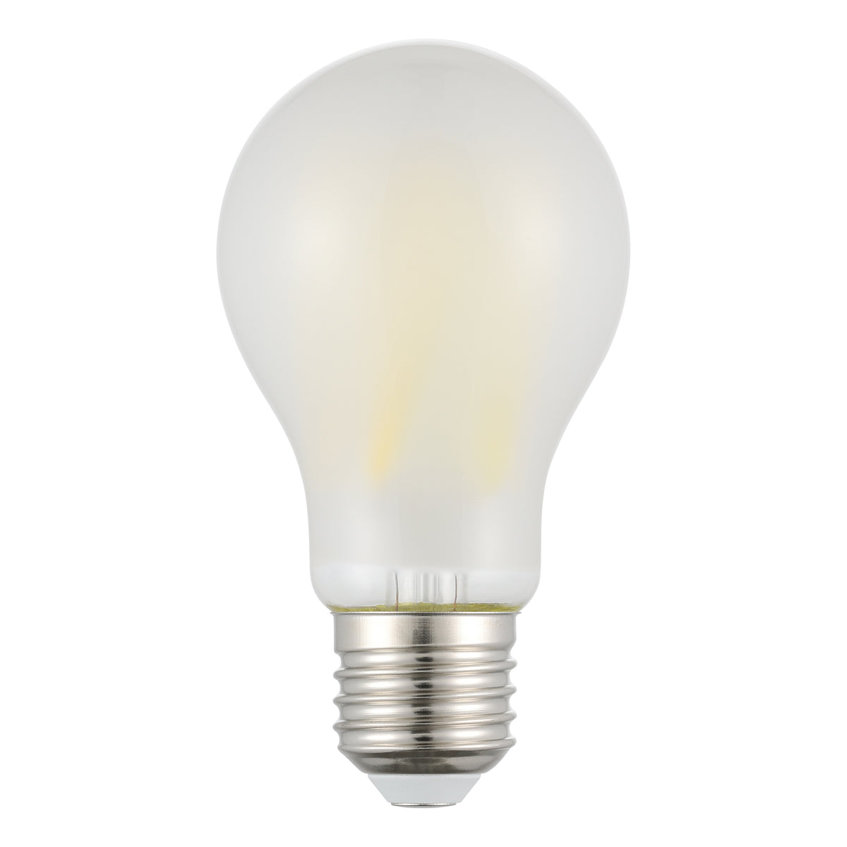 Frosted LED light bulb with an E27 screw base