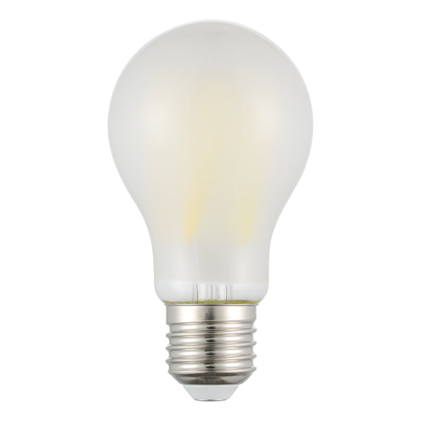 Frosted LED light bulb with an E27 screw base