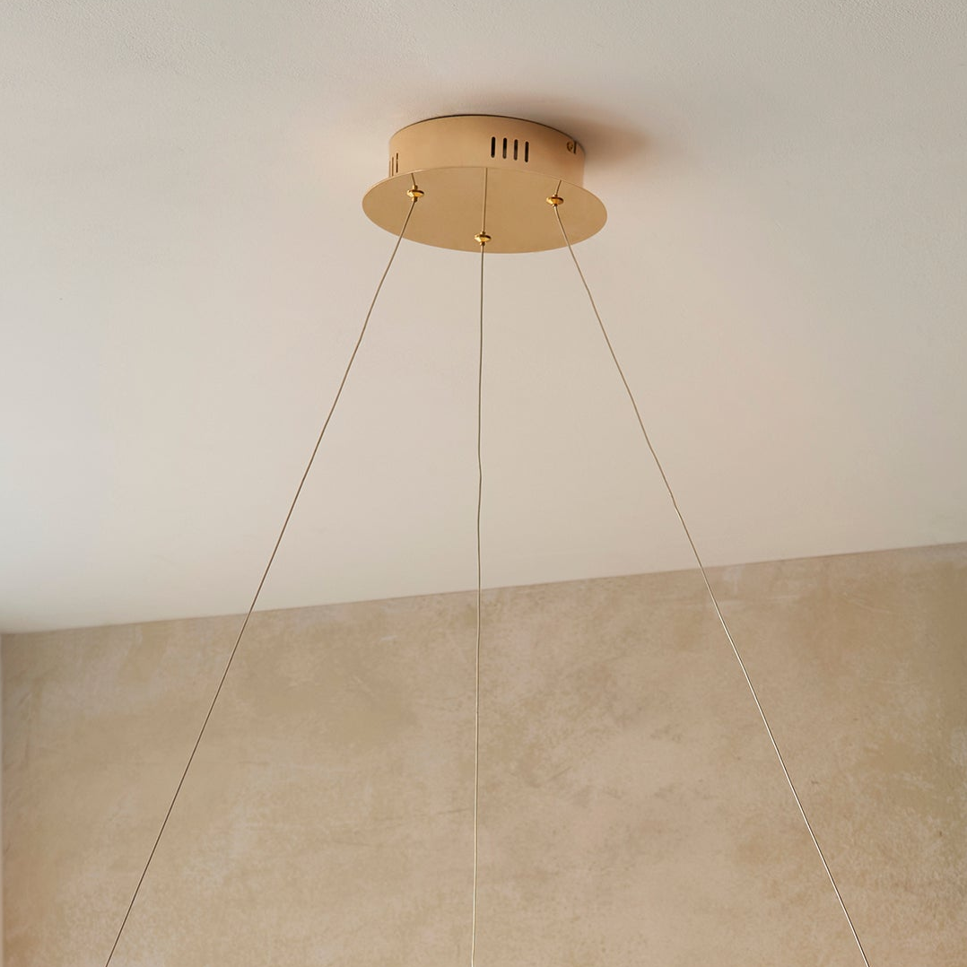 Staten LED Pendant in French Gold