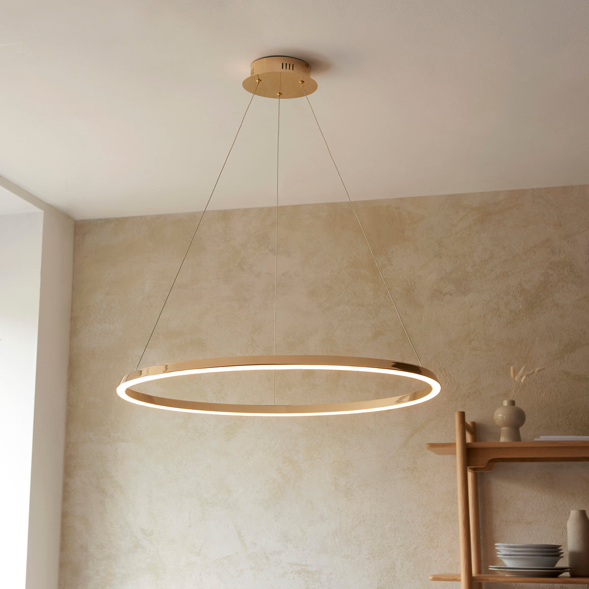 Staten LED Pendant in French Gold