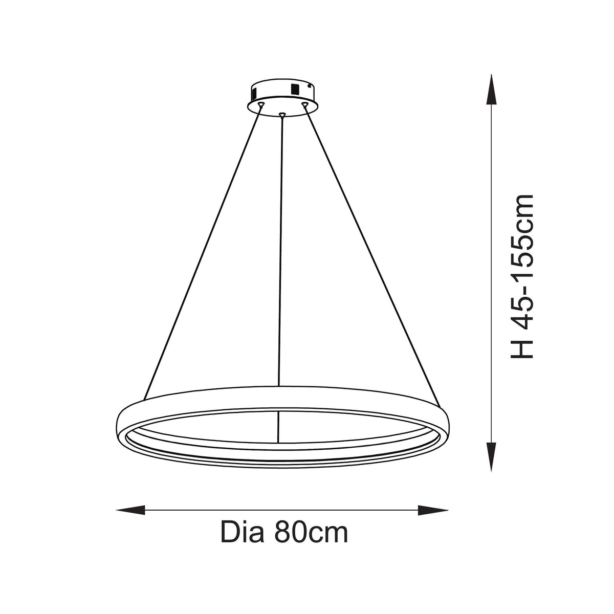 Staten LED Pendant in French Gold