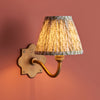 Anvil Curve Wall Light in Brass with Herb Garden Green 16cm Leaf Shade