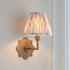 Anvil Angle Wall Light in Brass with Neutral 16cm Ikat Shade