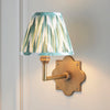 Anvil Angle Wall Light in Brass with Cotswold Green 16cm Zigzag Shade