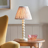 Higgledy Table Lamp in Almond White with Neutral 25cm Ikat Shade