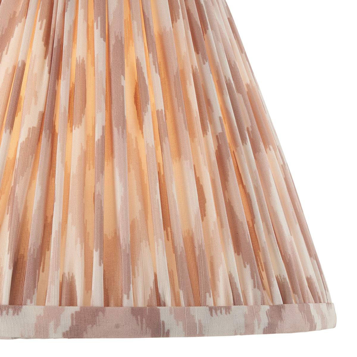 Higgledy Table Lamp in Almond White with Neutral 25cm Ikat Shade