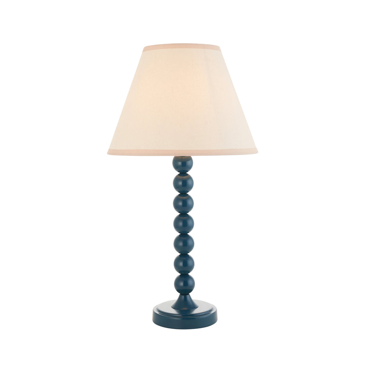 Higgledy Table Lamp in Marlin Blue with Vintage & Almond White 25cm Ivy Shade