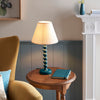Higgledy Table Lamp in Marlin Blue with Vintage & Almond White 25cm Ivy Shade