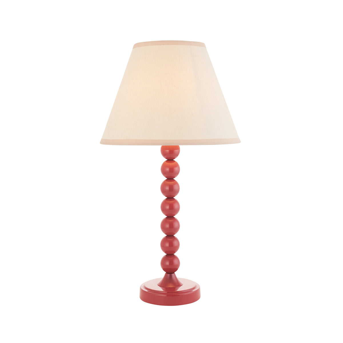 Higgledy Table Lamp in Pink Clay with Vintage & Almond White 25cm Ivy Shade