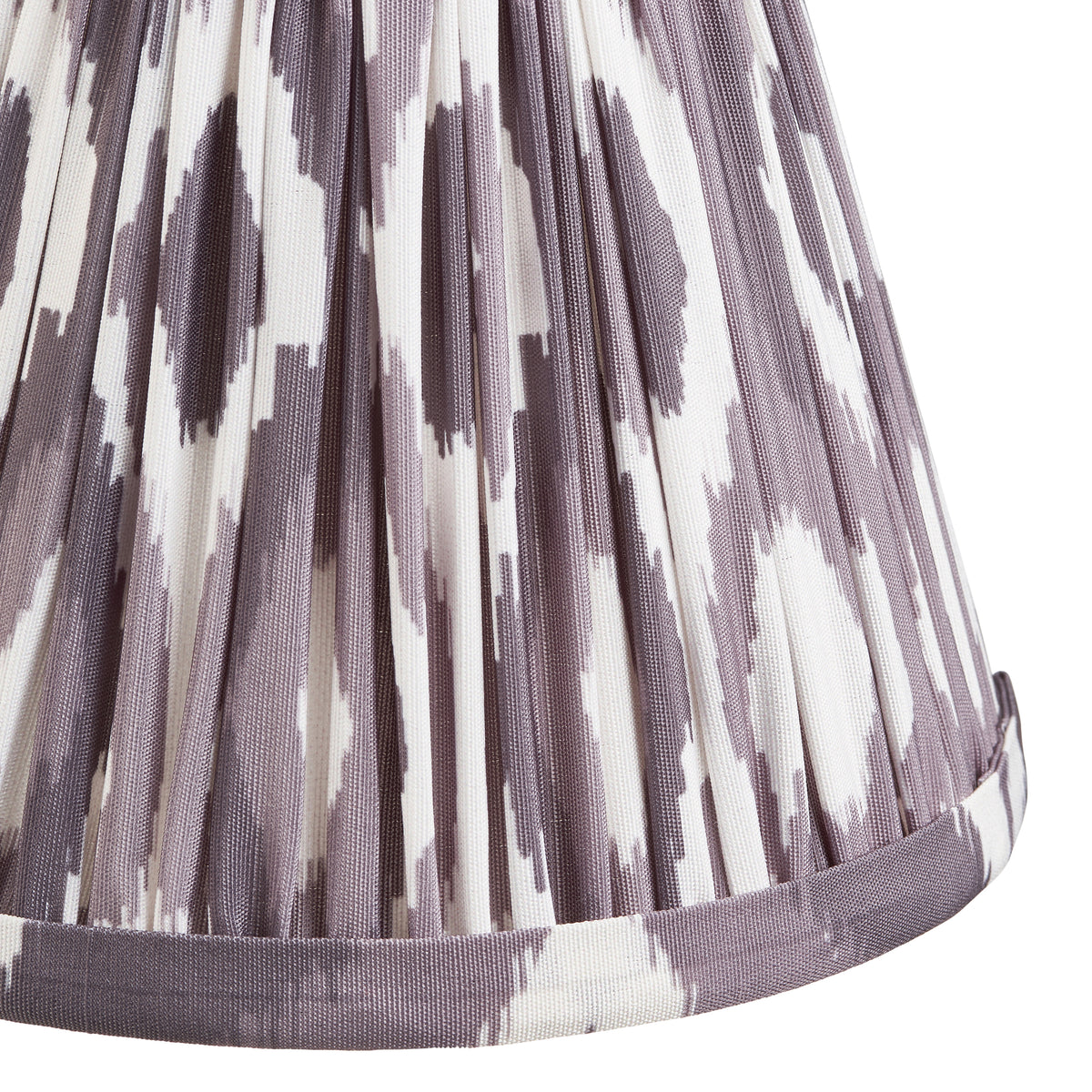 Upton Rechargeable Table Lamp in Brass with Pearl Grey 16cm Ikat Shade