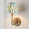 Dahlia Swan Wall Light in Brass with Cotswold Green 16cm Zigzag Shade