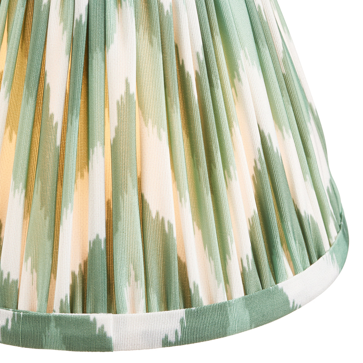 Diamond Angle Wall Light in Brass with Cotswold Green 16cm Zigzag Shade