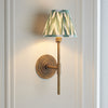 Halo Tall Wall Light in Brass with Cotswold Green 16cm Zigzag Shade