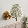 Step Fold Wall Light in Brass with Herb Green 16cm Leaf Shade