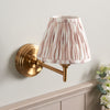 Step Fold Wall Light in Brass with Natural 16cm Ikat Shade