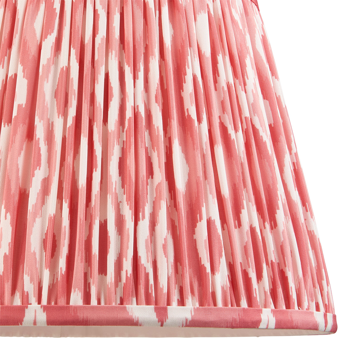 Higgledy Floor Lamp in Cotswold Green with Coral Pink 35cm Ikat Shade