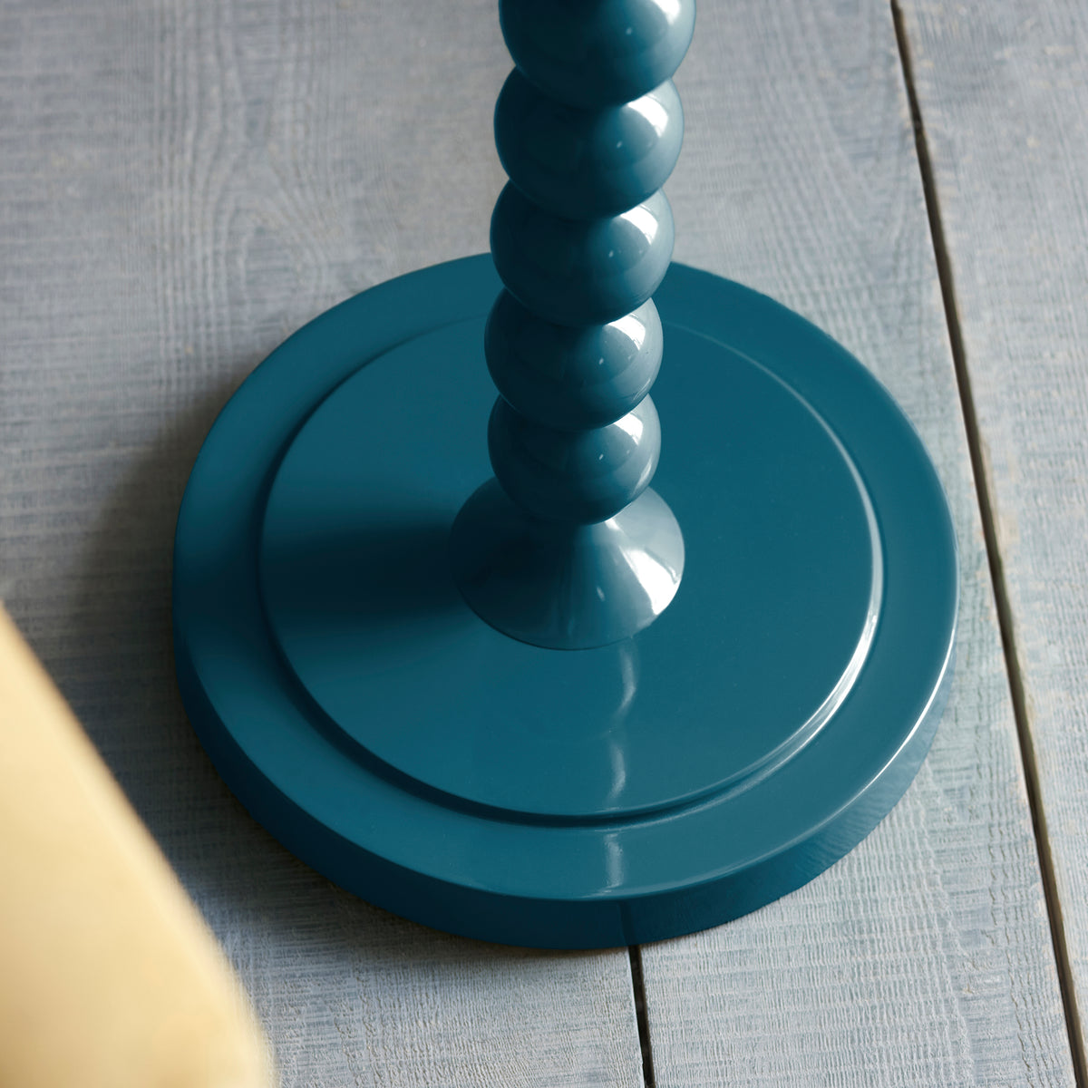 Higgledy Floor Lamp in Marlin Blue with Apricot Orange 35cm Zigzag Shade