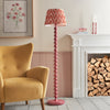 Higgledy Floor Lamp in Pink Clay with Apricot Orange 35cm Zigzag Shade
