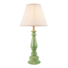 Myrtle Table Lamp in Cotswold Green with Vintage & Almond White 25cm Ivy Shade