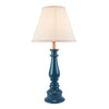 Myrtle Table Lamp in Marlin Blue with Vintage & Almond White 25cm Ivy Shade