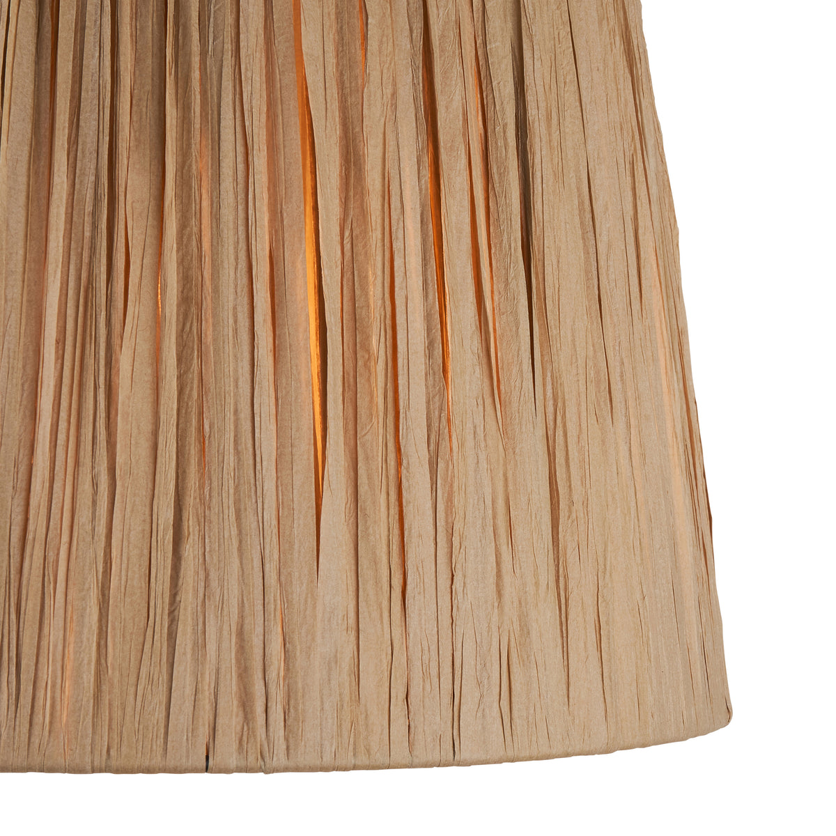 Layered Leaf Ceramic Table Lamp in Ivory Crackle Glaze with 32cm Raffia Shade