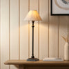 Lille Table Lamp in Matt Black with 22cm Tapered Natural Linen Shade