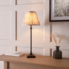 Lille Table Lamp in Matt Black with Natural 25cm Ikat Shade