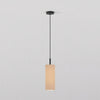 Pendant in Matt Black with Tube 135 Pendant Shade in Oyster