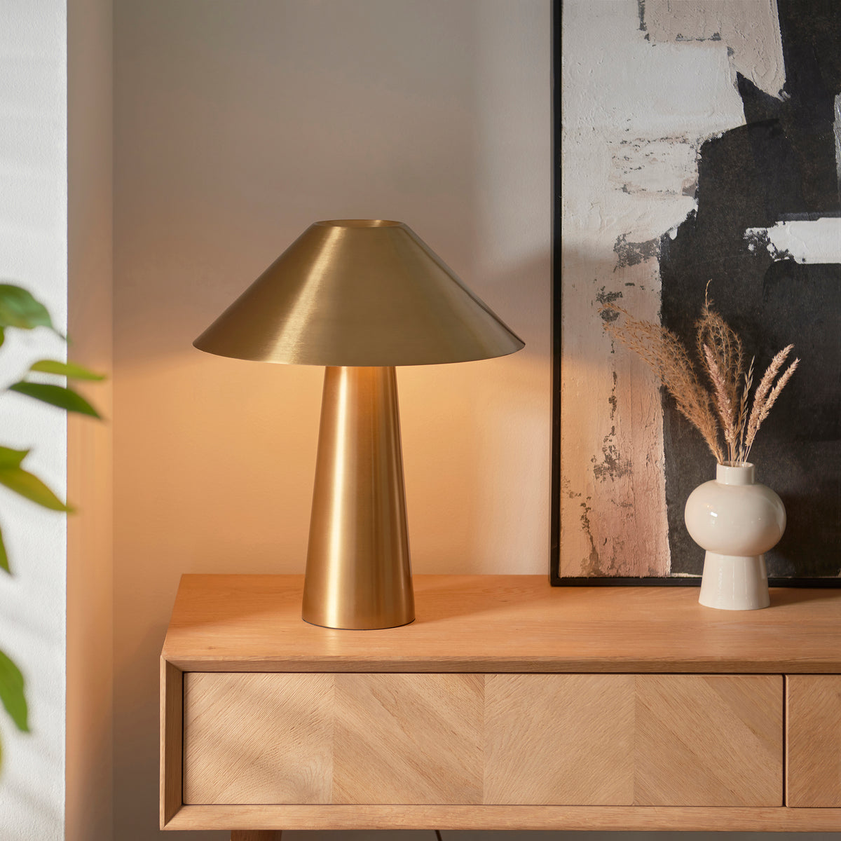 Isak Table Lamp in Brushed Aged Brass