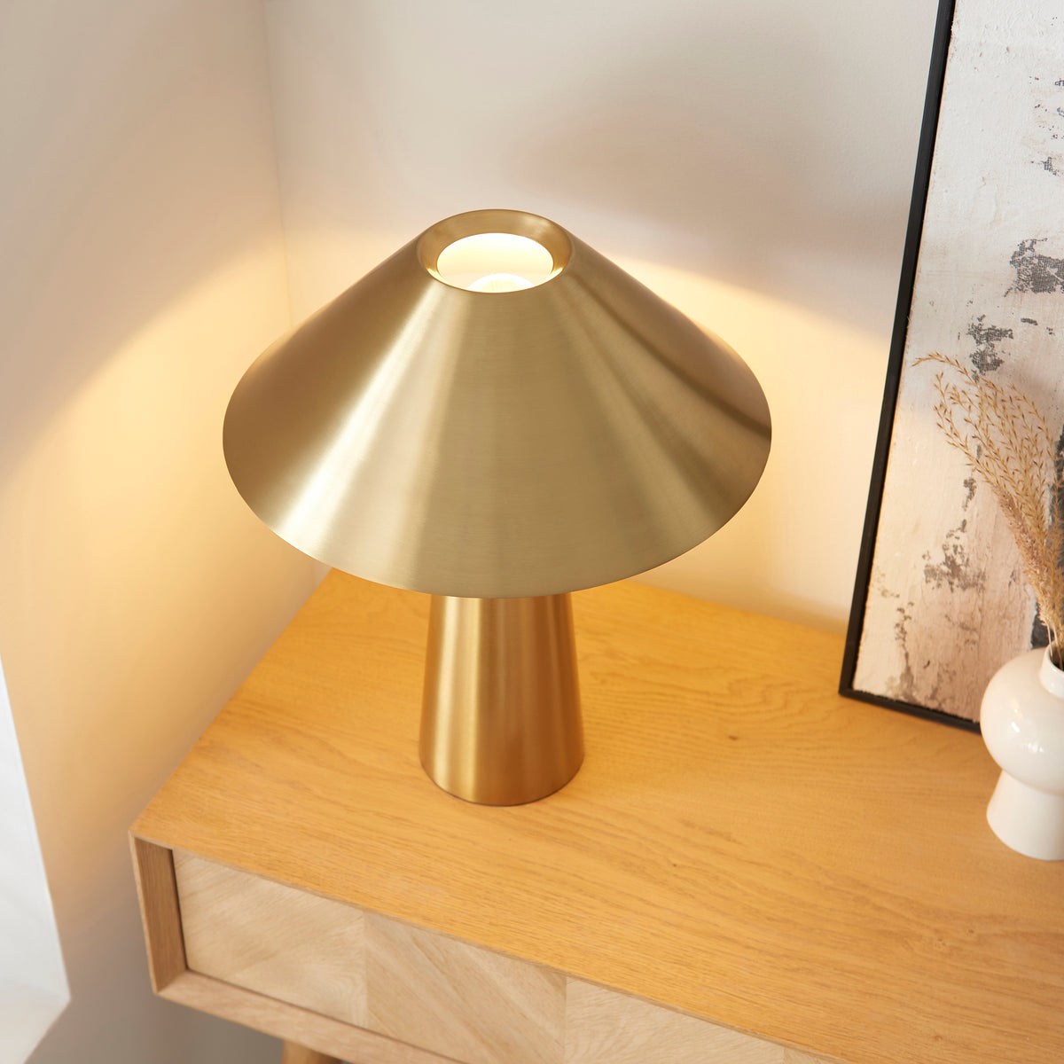 Isak Table Lamp in Brushed Aged Brass