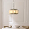 Ridgeton Pendant Light in Antique Brass & Frosted Ribbed Glass