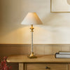 Avebury Table Lamp in Antique Brass & Glass with 31cm Avalon Shade